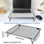 Laptop Cooling Pad Stand with Cooling Mesh, Height Adjustable Metal Laptop Stand for Desk，Ergonomic Notebook Riser Fits Most 10-16 Inch Laptops - Image 4