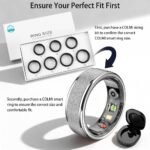 R10 Smart Ring, Smart Health Ring for Women, Features Heart Rate, Blood Oxygen, Sleep Monitoring, Pedometer, and Fitness Tracker, No Subscription Fee. (Silver, 7#) - Image 3