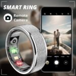 R10 Smart Ring, Smart Health Ring for Women, Features Heart Rate, Blood Oxygen, Sleep Monitoring, Pedometer, and Fitness Tracker, No Subscription Fee. (Silver, 7#) - Image 5