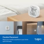 Tapo Smart Temperature and Humidity Monitor, 2.7" E-Ink Display, Swiss-Made Sensor, Real-Time Notification, Visual Graphics, Hub Required, White (T315) - Image 7