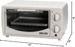 Better Chef Basic Toaster Oven | 4-Slice | 60-Minute Timer | Slide Out Rack | Bake Tray | Broil (White) - Image 3