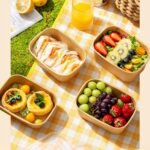 50-Pack 29oz Disposable Kraft Paper Bowls 【with Lids and Forks】,Disposable Meal Prep Containers,to go food containers,Microwavable and Freezer Take Out Containers for Hot/Cold Food - Image 5