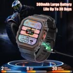 Military Smart Watches Built-in GPS, 100+ Sport Modes for Men with, Smartwatch for Android Phones and iPhone, 1.75" HD Screen Bluetooth Call 24/7 Heart Rate/Sleep/Stress - Image 7