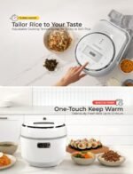 CUCKOO Micom Rice Cooker 8-Cup Uncooked / 16-Cup Cooked with Nonstick Inner Pot, Large Rice Maker with 9 Menu Options, Fuzzy Logic Technology, Auto Clean Mode, LCD Display, White (CR-0810F) - Image 5