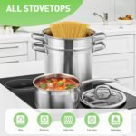 Duxtop Professional Stainless Steel Pots and Pans Set, 17PC Induction Cookware Set, Impact-bonded Technology - Image 5