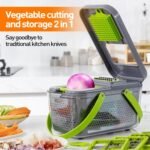 APSARAS USA Pro 18 in1 Vegetable Chopper, Food Chopper with Container, Veggie Slicer & Cutter for Onion Salad,Kitchen Gadgets Accessories,Home Essential Gadget&Kitchen,1.8L - Image 3