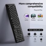 Redragon Wireless Keyboard, 2.4G Full-Sized Ergonomic Wireless Computer Keyboard with 10 Individual Multimedia Keys, Spill Resistant, for Mac OS Desktop/Laptop/PC BK7367 - Image 5
