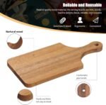 Lounsweer 6 Pcs Thicken Cutting Board Bulk Wood Board for Chopping Serving Charcuterie Material for Laser Engraving Mother' Day Wedding Housewarming Gift(Acacia) - Image 4