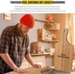 Lounsweer 6 Pcs Thicken Cutting Board Bulk Wood Board for Chopping Serving Charcuterie Material for Laser Engraving Mother' Day Wedding Housewarming Gift(Acacia) - Image 6