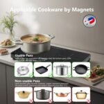 Double Induction Cooktop Continuous Low Power 9 Temperature Countertop Knob Control 1800W 18 Power 2 Electric Burner Sensor Touch Timer Stove - Image 3