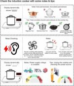 Double Induction Cooktop Continuous Low Power 9 Temperature Countertop Knob Control 1800W 18 Power 2 Electric Burner Sensor Touch Timer Stove - Image 6