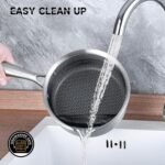 LOLYKITCH Hybrid Tri-Ply Stainless Steel Non-Stick Saucepan Set of 2,1.5QT & 2.5QT Sauce Pots,Induction Pots and Pans Set,Heavy Duty and Oven Safe. - Image 5