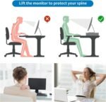 gianotter 2-Tier Metal Monitor Stand Riser, Office Desk Storage Organizer for Computer Monitor, Laptop, Printer, Office Supplies (Purple) - Image 5