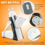 Safe Mandoline Slicer for Kitchen, Potato Slicer Cucumber Slicers with Peeler, Thickness Adjustable Vegetable Food Slicers, Vertical Kitchen Faster Cutter Artifact - Image 4