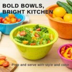 Confetti Nesting Mixing Bowls Set - 4-Piece Colorful Kitchen Bowls (18oz, 1.25QT, 2.5QT, 4QT) - BPA-Free, Dishwasher Safe, Space-Saving Design Vibrant Color - Image 6