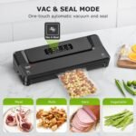 Bonsenkitchen Vacuum Sealer Machine with 40 Bags | Compact Food Sealer for Kitchen Storage & Meal Prep | Multiple Modes​​ | External Vacuum System, Black - Image 4
