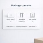 WiFi Smart Touch Light Switch, 1-Button Single-Gang Wall Switch, 110–220V 50/60Hz, Neutral Wire Required, 2.4GHz Tuya/Smart Life, Works with Alexa, Glass Panel, White - Image 6