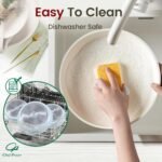 Chef Power Ceramic Nonstick Pots and Pans Set 19 Piece with Detachable Handle, Induction Dishwasher Oven Safe Cookware Set, RV Kitchen Set Removable Handle (Light Blue) - Image 4