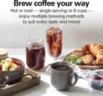 Hamilton Beach Home Barista 7-in-1 Small Coffee Maker with Seven Ways to Brew, 6 Cup Carafe, Drip, Single Serve, French Press, Pour Over, Cold Brew, Easy-Fill Reservoir, Black (46251) - Image 3