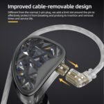 KZ AS24 in-Ear Monitor Headphone 24BA Drivers High-Performance IEM Earphones with 8 Tuning Switches, Noise Isolation Wired Earbuds for Musicians (Tuning Version,Black,no mic) - Image 4