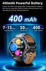 Smart Watch with Wireless Earbuds, Bluetooth Call Watches for Men 1.53" Steel Material Ultra-Thin Body 9D Sound Effects,Fitness Tracker Sports Watch, Compatible iPhone Android - Image 6