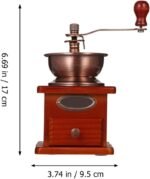 Cabilock Manual Coffee Bean Grinder 6.69 Inch Portable Hand Grinder with Burr Grinding Cone and Iron Handle Compact Coffee Grinding Machine for Home and Travel - Image 3