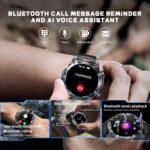 Smart Watches for Men with Bluetooth&Flashlight,1.52" IP68 Waterpro Men's Smart Watch,500mAh 100+ Sport Modes with Heart Rate/Sleep Monitor Fitness Trackers Compatible Android iOS(2 Straps) - Image 4