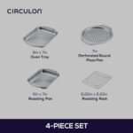 Circulon Total Bakeware Nonstick Toaster Oven & Personal Pizza Pan Baking Set, 4-Piece - Image 3