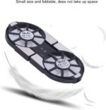 Laptop Cooler Cooling Pad,Portable USB Powered,4Color Laptop Cooling Pad,Foldable Notebook Cooler DualFan,Large Air Volume Radiator Heat Sink,with Blue LED Light(Black) - Image 3