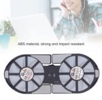 Laptop Cooler Cooling Pad,Portable USB Powered,4Color Laptop Cooling Pad,Foldable Notebook Cooler DualFan,Large Air Volume Radiator Heat Sink,with Blue LED Light(Black) - Image 4