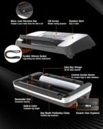 95KPa Food Vacuum Sealer Machine, 230W Vacuum Pack Machine 12-in-1 Automatic Powerful Food Preservation System with Double Heat Seal, Includes Built-in Cutter, Storage, 1 Roll & 10 Bags - Image 6