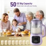 N4 Nut Milk Maker, 50OZ Automatic Plant-Based Milk Machine for Homemade Almond, Oat, Soy Yogurt & Dairy-Free Beverages, Smart Preset Modes, Quick Self Clean & Multifunctional Design - Image 4