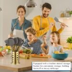 Gold Kitchen Utensils Set, Kyraton 38 Pieces Non-Stick Silicone Cooking Utensils Set, Spoon Spatula Set with Sturdy Stainless Steel Utensil Holder, Dishwasher Safe - Image 4