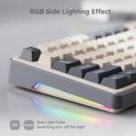 RK ROYAL KLUDGE R87 Pro Wired Mechanical Keyboard with Hot Swappable Knob 75% RGB Backlit Gaming Keyboard 88 Keys TKL Gasket Mounted with QMK/VIA and Linear Creamy Switch - Image 4