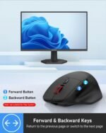 Redragon Large Wireless Gaming Mouse for Big Hands, Tri-Modes 2.4G/Bluetooth/Wired Rechargeable Ergo RGB Mouse with 2 Side Buttons, 6 Backlit Modes, Programmable Macro Gamer Mouse - Image 4