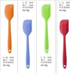 4 PCS,11 Inch Silicone Spatulas Large Rubber Spatula Baking Spatula Mixing Tool for Nonstick Cookware, Cooking (Red&Orange&Green&Bue) - Image 6