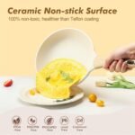 SENSARTE Ceramic Cookware Sets, Pots and Pans Set Non stick, Non toxic Healthy Induction Cookware, 26 Pcs Nonstick Kitchen Cooking Set, w/Frying Pans Set, Saucepans Set - Image 4