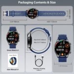 Smartwatch for Men & Women, 1.43" AMOLED Fitness Tracker GPS, Bluetooth Call, Heart Rate, Blood Oxygen (SpO2), Sleep Monitor, 100+ Sports Modes, iPhone & Android – Blue - Image 6