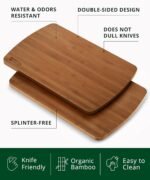 ROYAL CRAFT WOOD Wooden Cutting Boards for Kitchen Meal Prep & Serving - Bamboo Wood Serving Board Set - Charcuterie & Chopping Butcher Block for Meat - Image 3