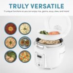 AROMA® Professional Digital Rice Cooker, 10-Cup (Uncooked) / 20-Cup (Cooked), Slow Cooker, Multicooker, Steamer, Oatmeal Cooker, Auto Keep Warm, Sauté-then-Simmer®, 4 Qt, White, ARC-1230W - Image 3