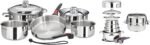 Magma 10 Piece Gourmet Nesting Stainless Steel Cookware Set, Induction Compatible, Oven Safe to 500°F - Suitable for All Stovetops, Removable Handles, Silver - Image 4