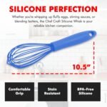 Chef Craft Premium Silicone Wire Cooking Whisk, 10.5 inch, Blue - Image 4