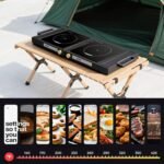 Double Induction Cooktop, 1800W Portable Dual Burner with 8 Power Levels, Sensor Touch Control & 99-Min Timer, Fold-n-Store Design for RV, Small Kitchen & Outdoor Cooking (gray-black) - Image 5