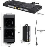 Double Induction Cooktop, 1800W Portable Dual Burner with 8 Power Levels, Sensor Touch Control & 99-Min Timer, Fold-n-Store Design for RV, Small Kitchen & Outdoor Cooking (gray-black) - Image 6