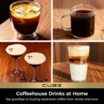 CHULUX Cube Espresso Machine with Milk Frother Steam Wand, 20 Bar Professional Italian Pump Semi Automatic Espresso Coffee Machine for Home Cappuccino & Latte Maker - Image 5