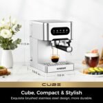 CHULUX Cube Espresso Machine with Milk Frother Steam Wand, 20 Bar Professional Italian Pump Semi Automatic Espresso Coffee Machine for Home Cappuccino & Latte Maker - Image 6