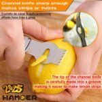 Cheese Grater and Lemon Zester, Handheld for Grating Cheese Chocolate Citrus Peel Ginger Potatoes,two Kitchen and Bar tools - Image 5