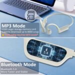 Swimming Headphones-Bone Conduction Headphones, IP68 Waterproof Open Earphones, LiteSurge Bluetooth 5.4 Underwater Sport Earbuds with 32 GB MP3 Memory for Swimming, Marathon-Khaki - Image 4