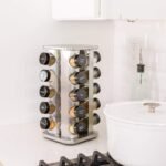 Orii 20 Jar Spice Rack with Spices Included - Revolving Tower Organizer for Kitchen Spices and Seasonings, (Stainless Steel) - Image 4