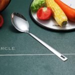 Cooking Spoon, Berglander Stainless Steel Solid Serving, Basting Spoon For Cooking, Kitchen Non-Stick And Heat Resistant, Dishwasher Safe, Easy to Clean - Image 3